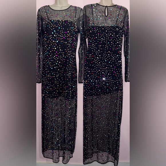 Mango Semi-transparent Dress with Rhinestones - Picture 11 of 16